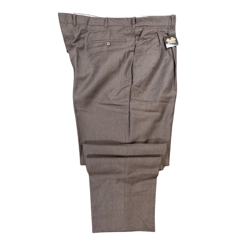 Context Trousers Mens 44 Brown Excellent Pleated Front Made in Canada